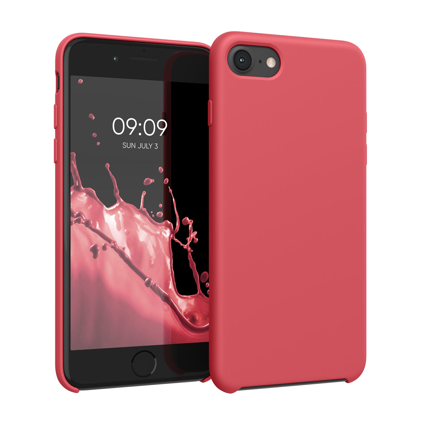 kwmobile Handyhülle für Apple iPhone SE (2022 / 2020) / iPhone 8 / 7 Hülle - Case Silikon - Kabelloses Laden - Schutzhülle Cover