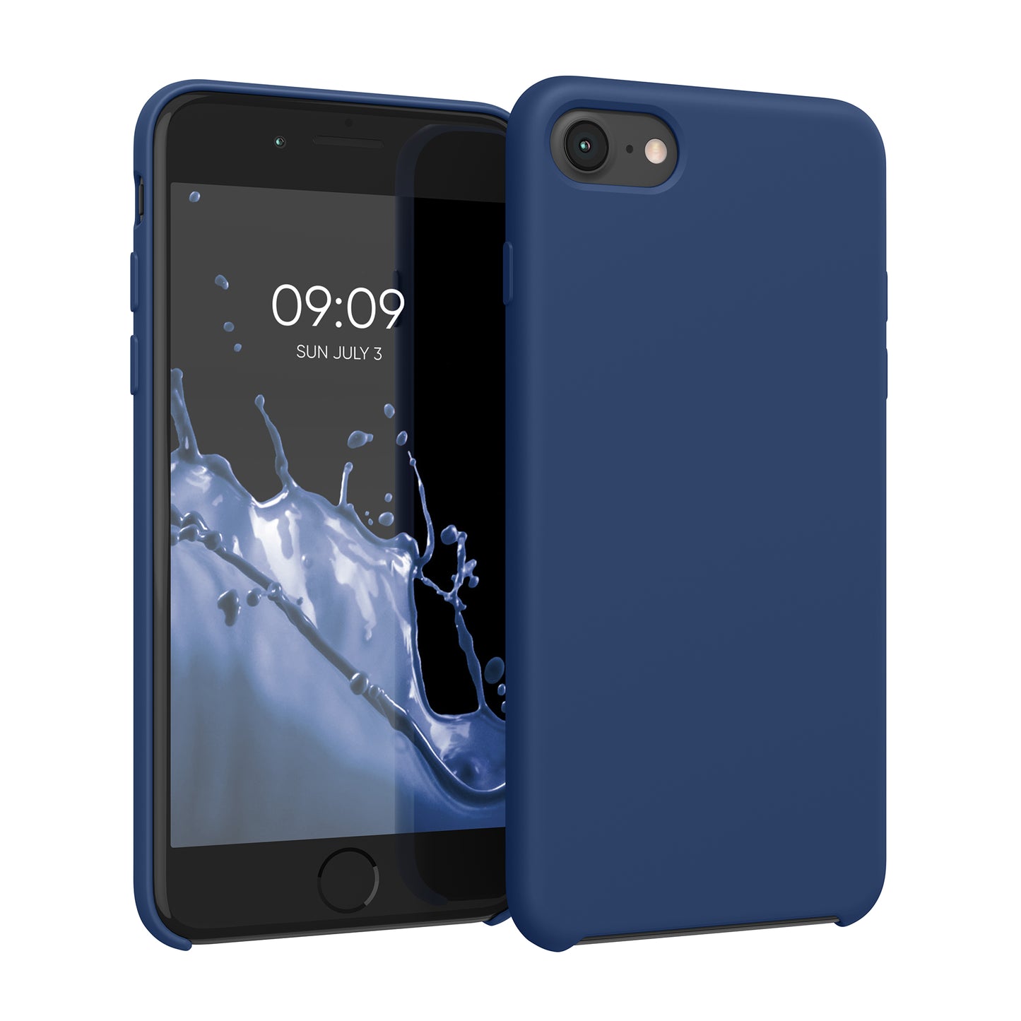 kwmobile Handyhülle für Apple iPhone SE (2022 / 2020) / iPhone 8 / 7 Hülle - Case Silikon - Kabelloses Laden - Schutzhülle Cover