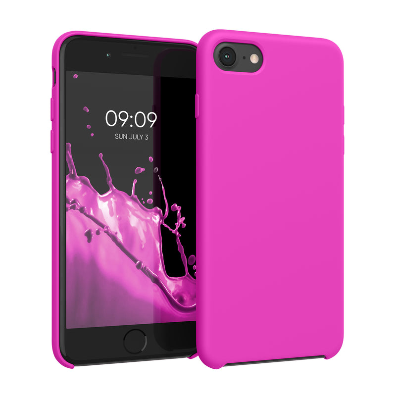 kwmobile Handyhülle für Apple iPhone SE (2022 / 2020) / iPhone 8 / 7 Hülle - Case Silikon - Kabelloses Laden - Schutzhülle Cover