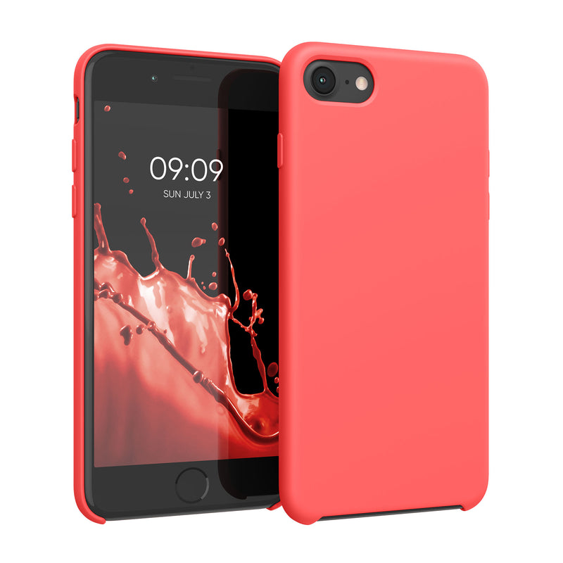 kwmobile Handyhülle für Apple iPhone SE (2022 / 2020) / iPhone 8 / 7 Hülle - Case Silikon - Kabelloses Laden - Schutzhülle Cover