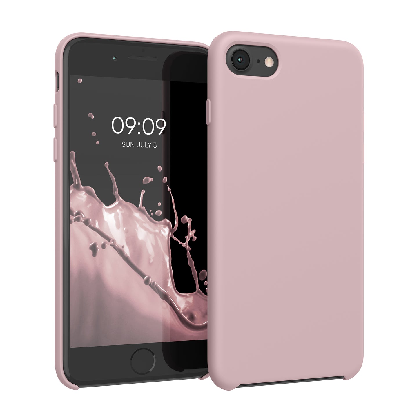 kwmobile Handyhülle für Apple iPhone SE (2022 / 2020) / iPhone 8 / 7 Hülle - Case Silikon - Kabelloses Laden - Schutzhülle Cover