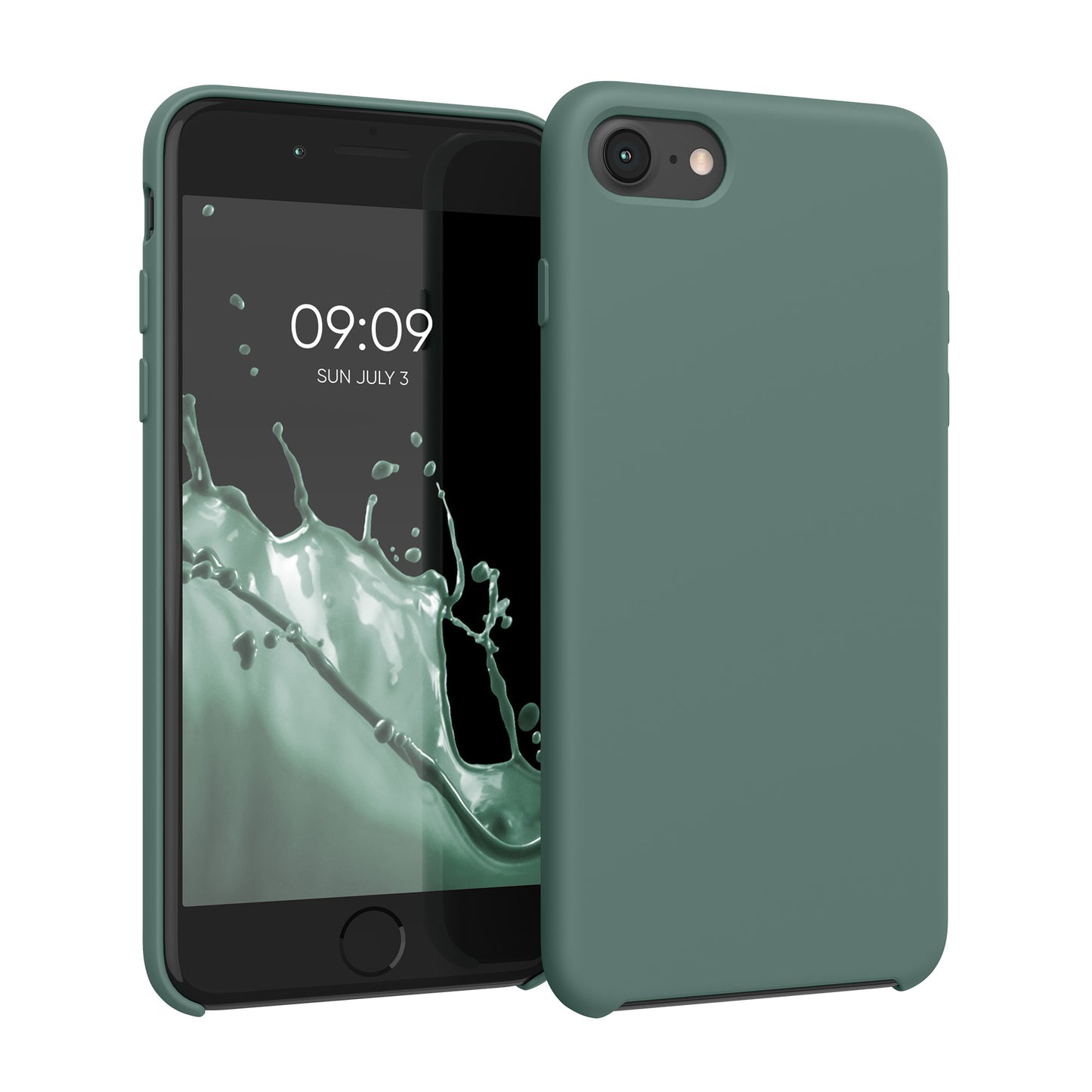 kwmobile Handyhülle für Apple iPhone SE (2022 / 2020) / iPhone 8 / 7 Hülle - Case Silikon - Kabelloses Laden - Schutzhülle Cover