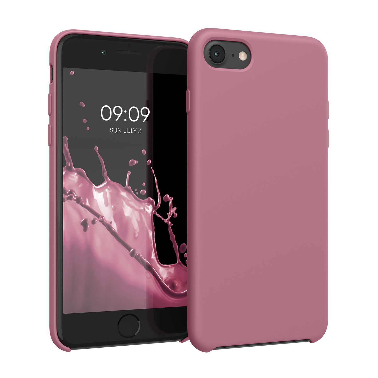 kwmobile Handyhülle für Apple iPhone SE (2022 / 2020) / iPhone 8 / 7 Hülle - Case Silikon - Kabelloses Laden - Schutzhülle Cover