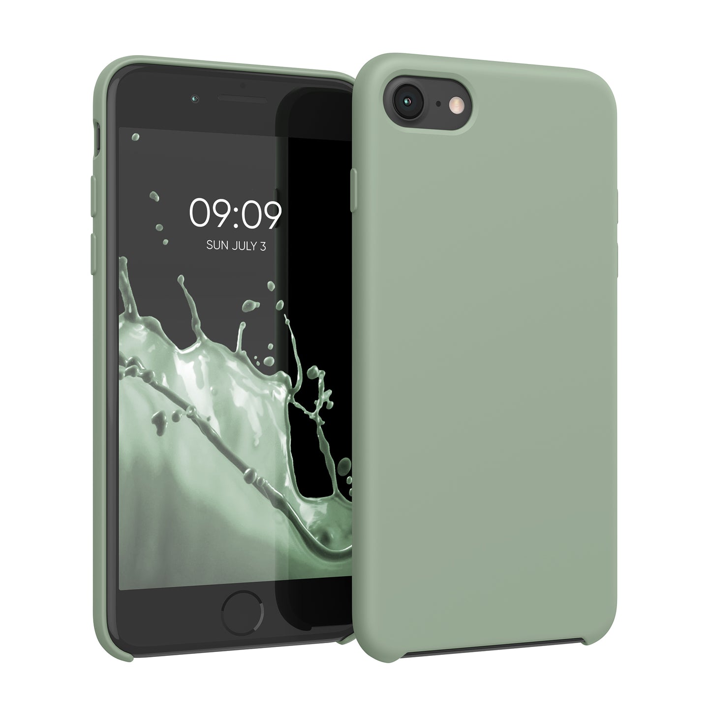 kwmobile Handyhülle für Apple iPhone SE (2022 / 2020) / iPhone 8 / 7 Hülle - Case Silikon - Kabelloses Laden - Schutzhülle Cover