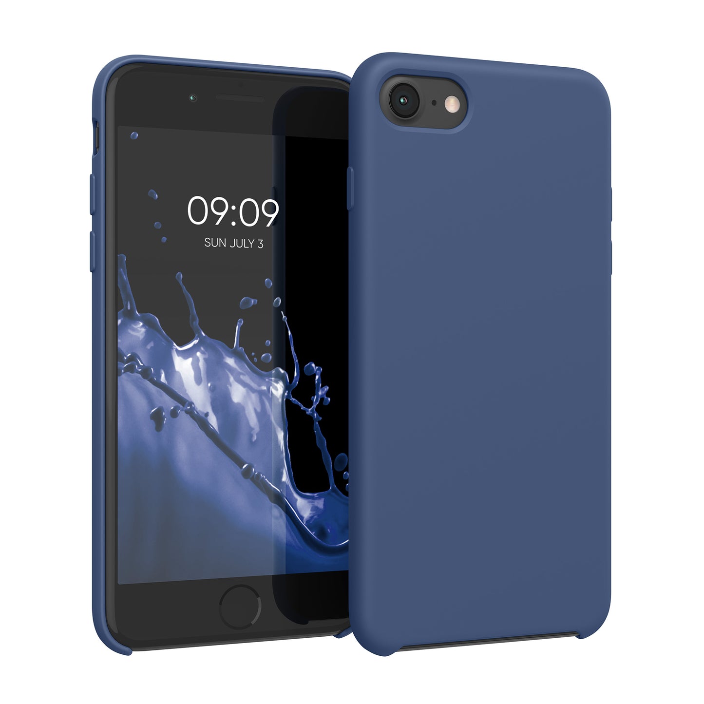 kwmobile Handyhülle für Apple iPhone SE (2022 / 2020) / iPhone 8 / 7 Hülle - Case Silikon - Kabelloses Laden - Schutzhülle Cover