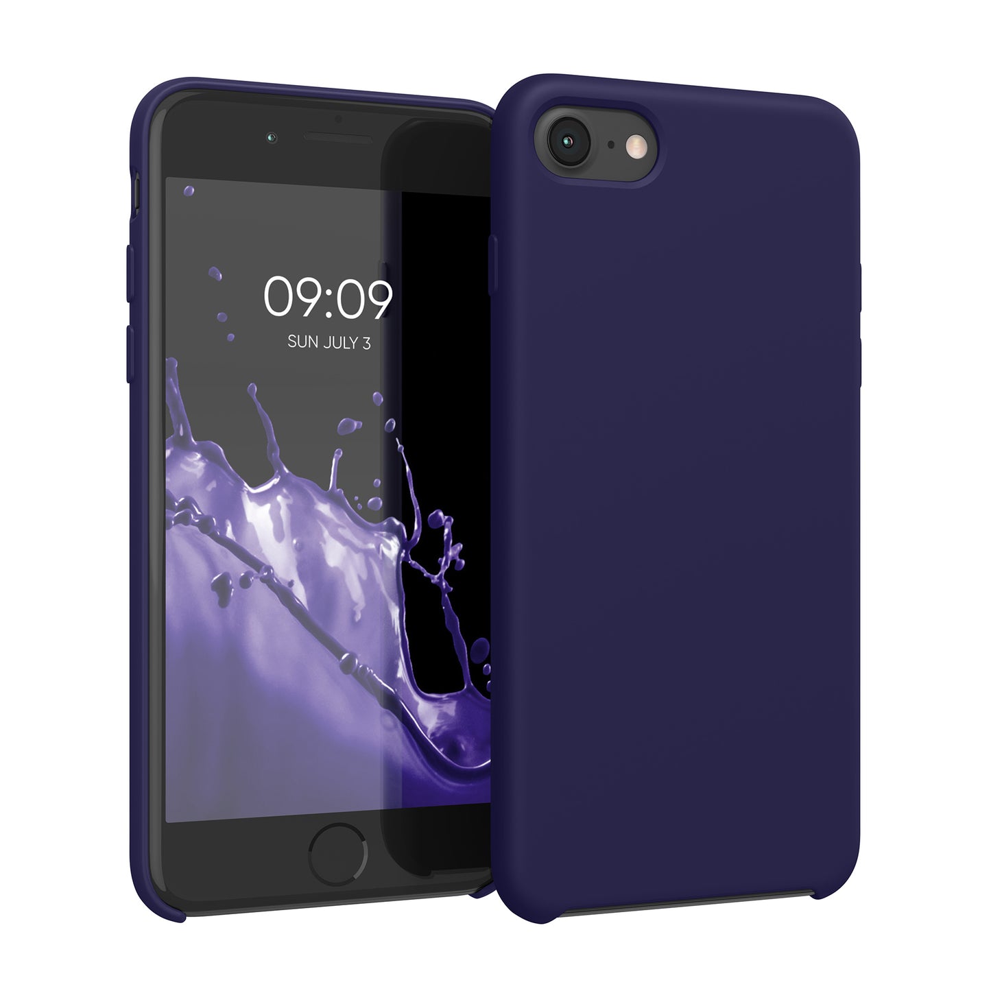 kwmobile Handyhülle für Apple iPhone SE (2022 / 2020) / iPhone 8 / 7 Hülle - Case Silikon - Kabelloses Laden - Schutzhülle Cover
