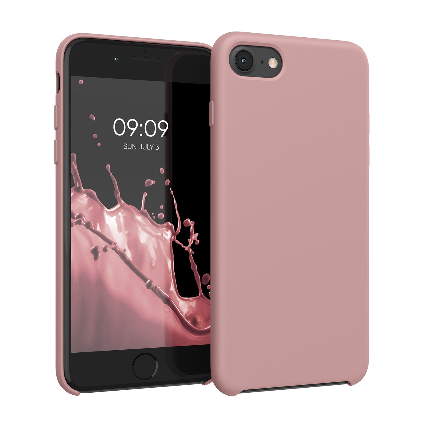 kwmobile Handyhülle für Apple iPhone SE (2022 / 2020) / iPhone 8 / 7 Hülle - Case Silikon - Kabelloses Laden - Schutzhülle Cover