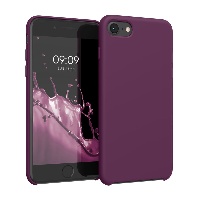 kwmobile Handyhülle für Apple iPhone SE (2022 / 2020) / iPhone 8 / 7 Hülle - Case Silikon - Kabelloses Laden - Schutzhülle Cover