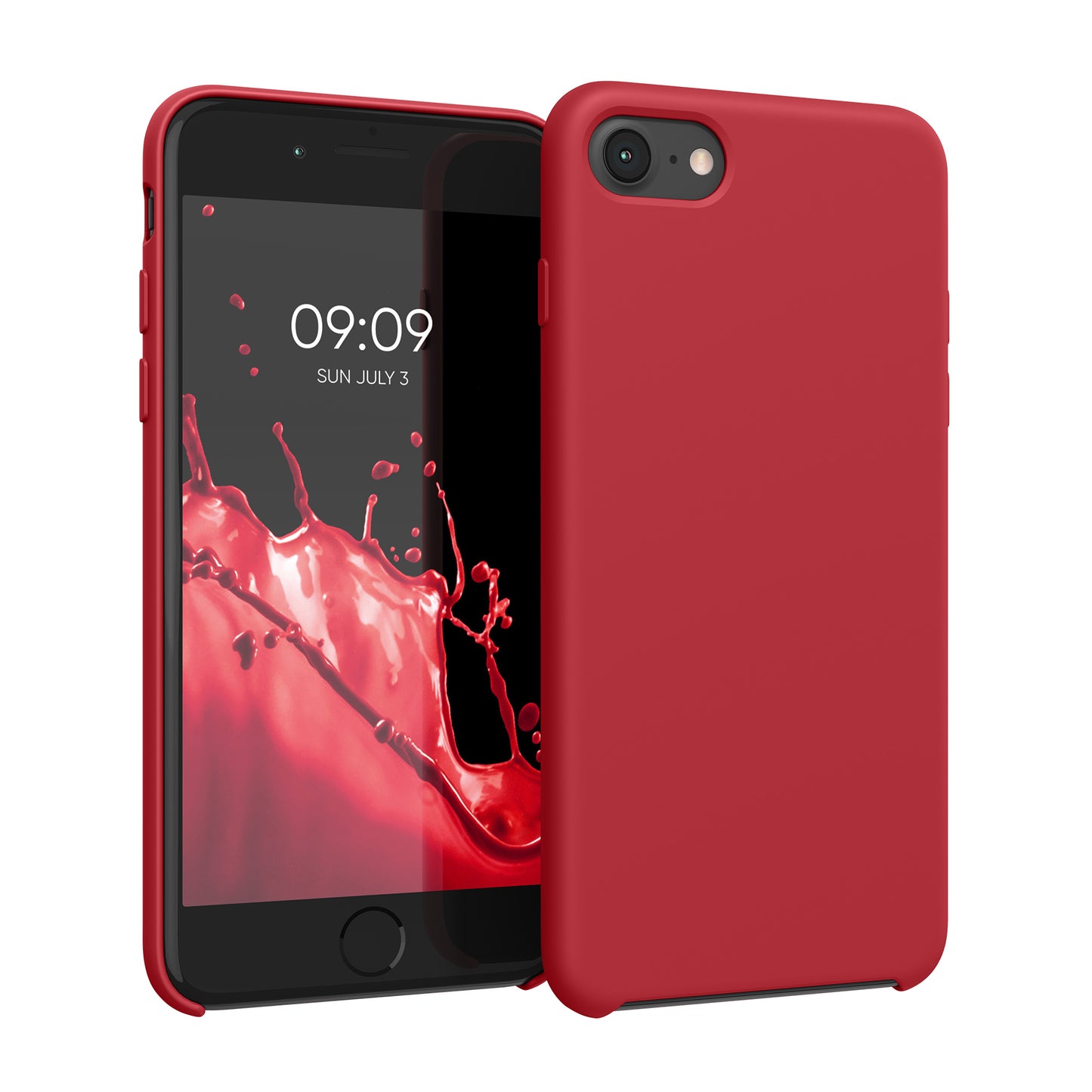 kwmobile Handyhülle für Apple iPhone SE (2022 / 2020) / iPhone 8 / 7 Hülle - Case Silikon - Kabelloses Laden - Schutzhülle Cover