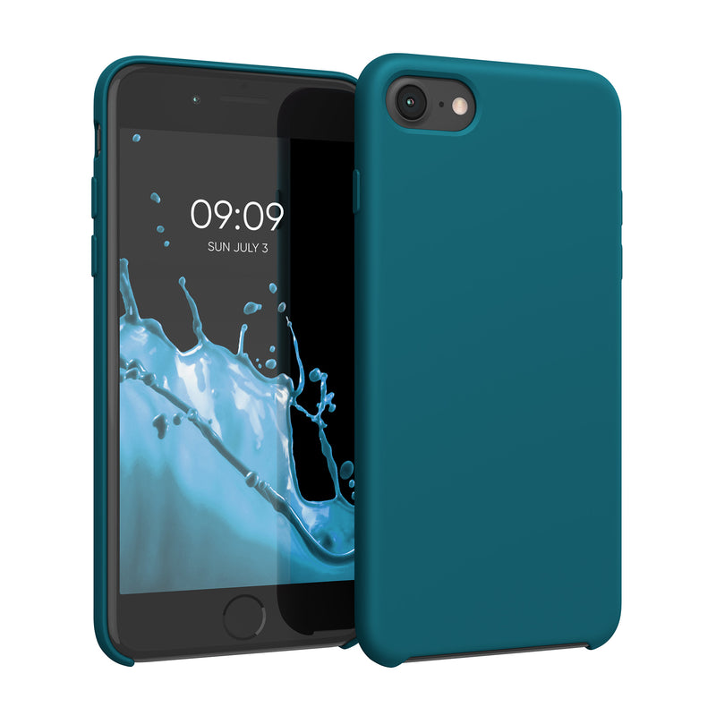 kwmobile Handyhülle für Apple iPhone SE (2022 / 2020) / iPhone 8 / 7 Hülle - Case Silikon - Kabelloses Laden - Schutzhülle Cover