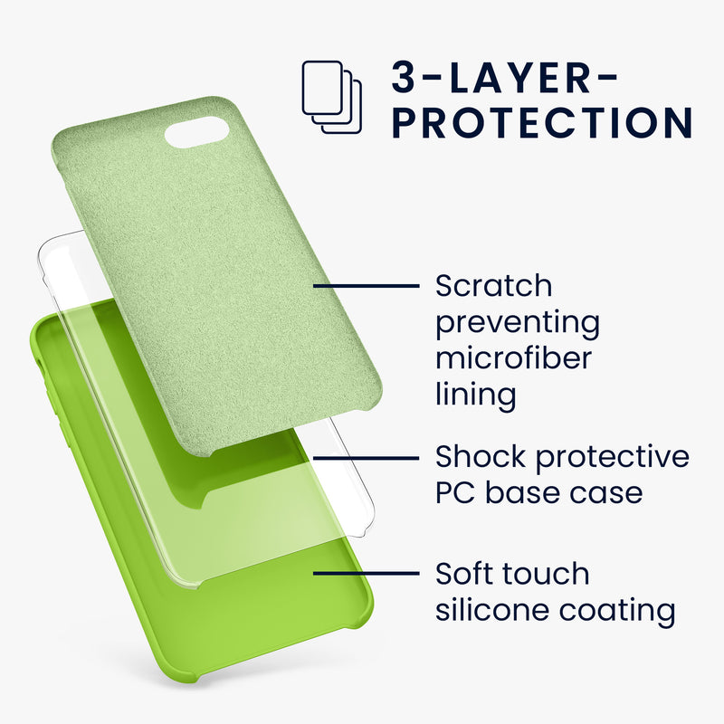 kwmobile Handyhülle für Apple iPhone SE (2022 / 2020) / iPhone 8 / 7 Hülle - Case Silikon - Kabelloses Laden - Schutzhülle Cover