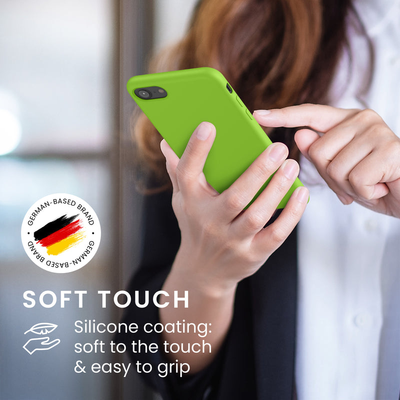 kwmobile Handyhülle für Apple iPhone SE (2022 / 2020) / iPhone 8 / 7 Hülle - Case Silikon - Kabelloses Laden - Schutzhülle Cover