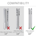 Displayschutzfolie kompatibel mit Apple MacBook Pro 13" (ab 2016) A1708, A1706, A1989, A2159, A2251, A2289, A2338