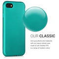 kwmobile Handyhülle für Apple iPhone SE (2022) / SE (2020) / 8 / 7 Hülle - Silikon Case metallisch schimmernd - Schutzhülle Cover