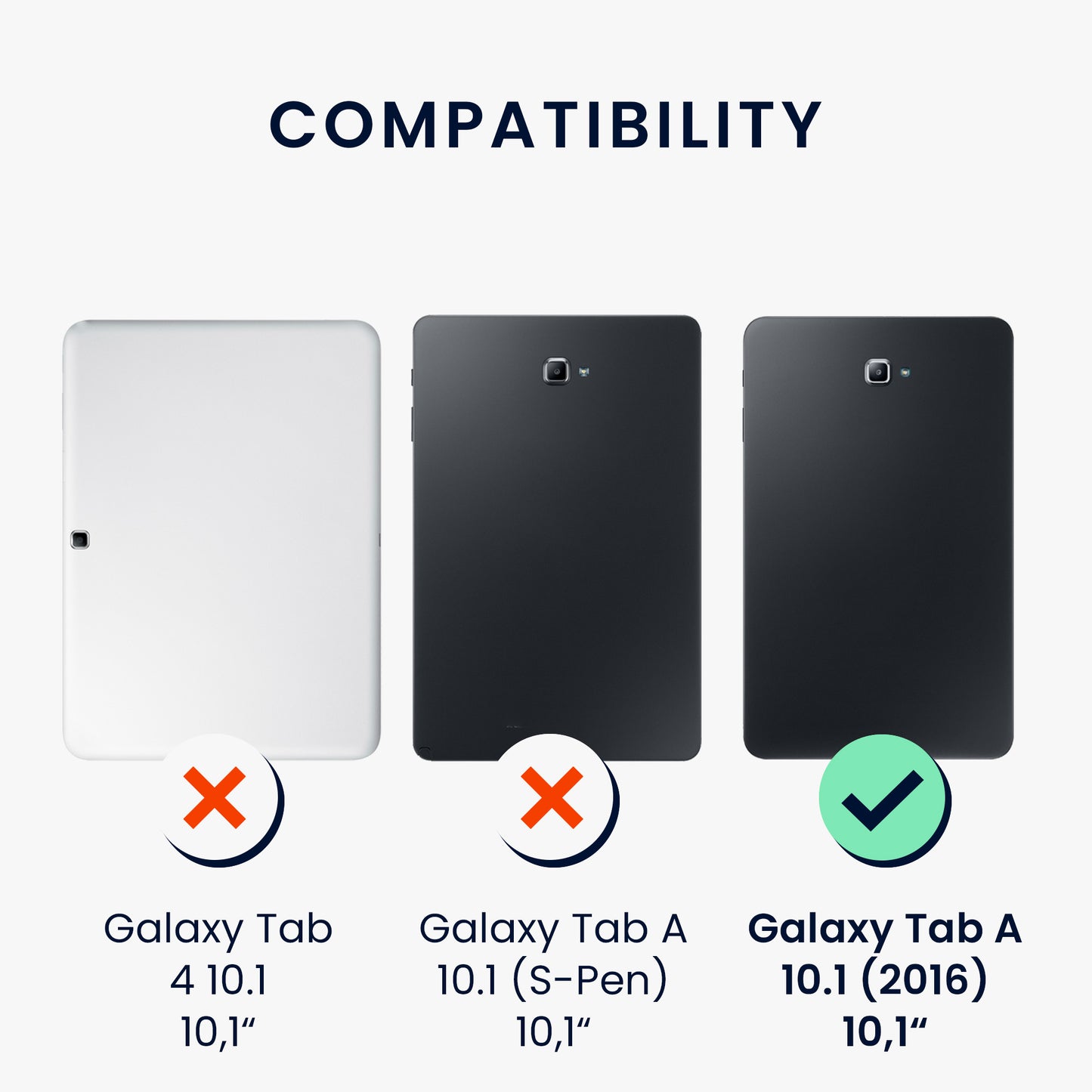 kwmobile Schutzhülle kompatibel mit Samsung Galaxy Tab A 10.1 (S-Pen) (2016) - Hülle 360° Tablet Cover Case