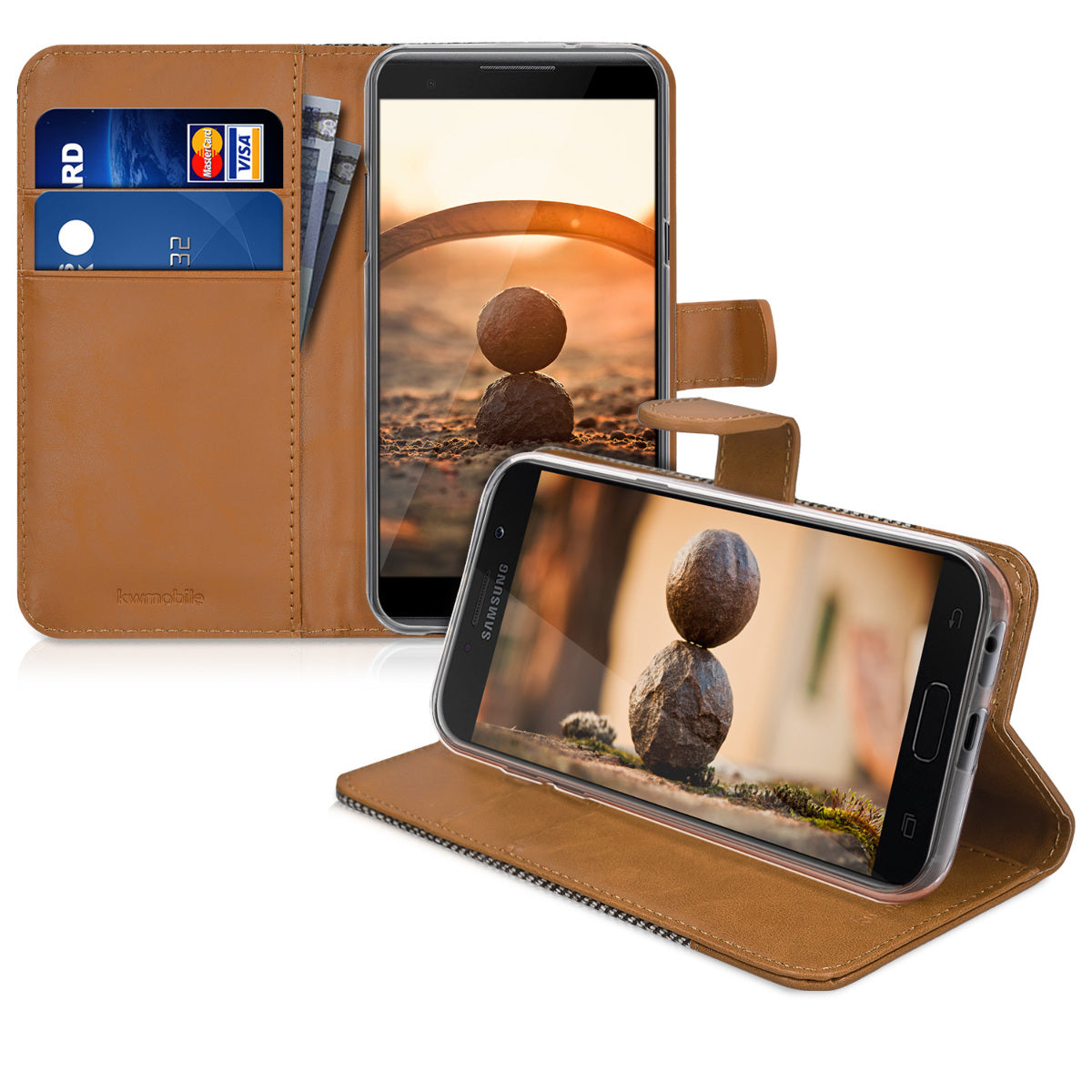 Kunstleder Hülle kompatibel mit Samsung Galaxy A5 (2017)