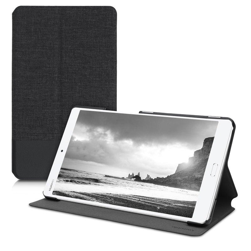 kwmobile Schutzhülle kompatibel mit Huawei MediaPad M3 8.4 - Hülle Slim - Tablet Cover Case mit Ständer Schwarz