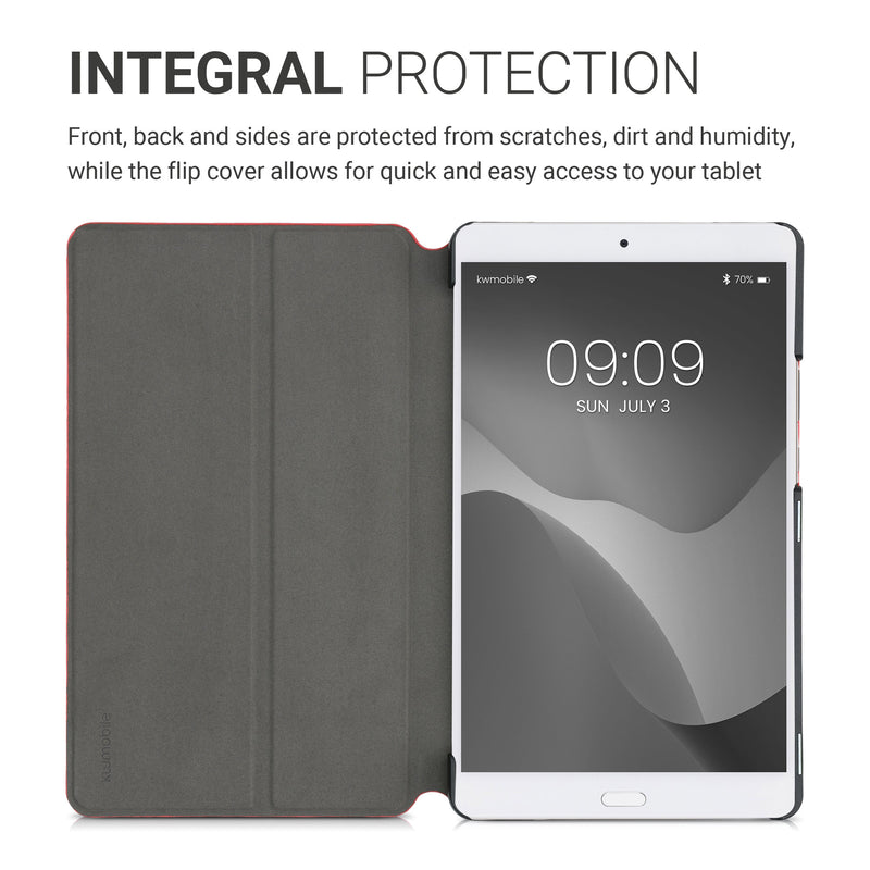 kwmobile Schutzhülle kompatibel mit Huawei MediaPad M3 8.4 - Hülle Slim - Tablet Cover Case mit Ständer Schwarz