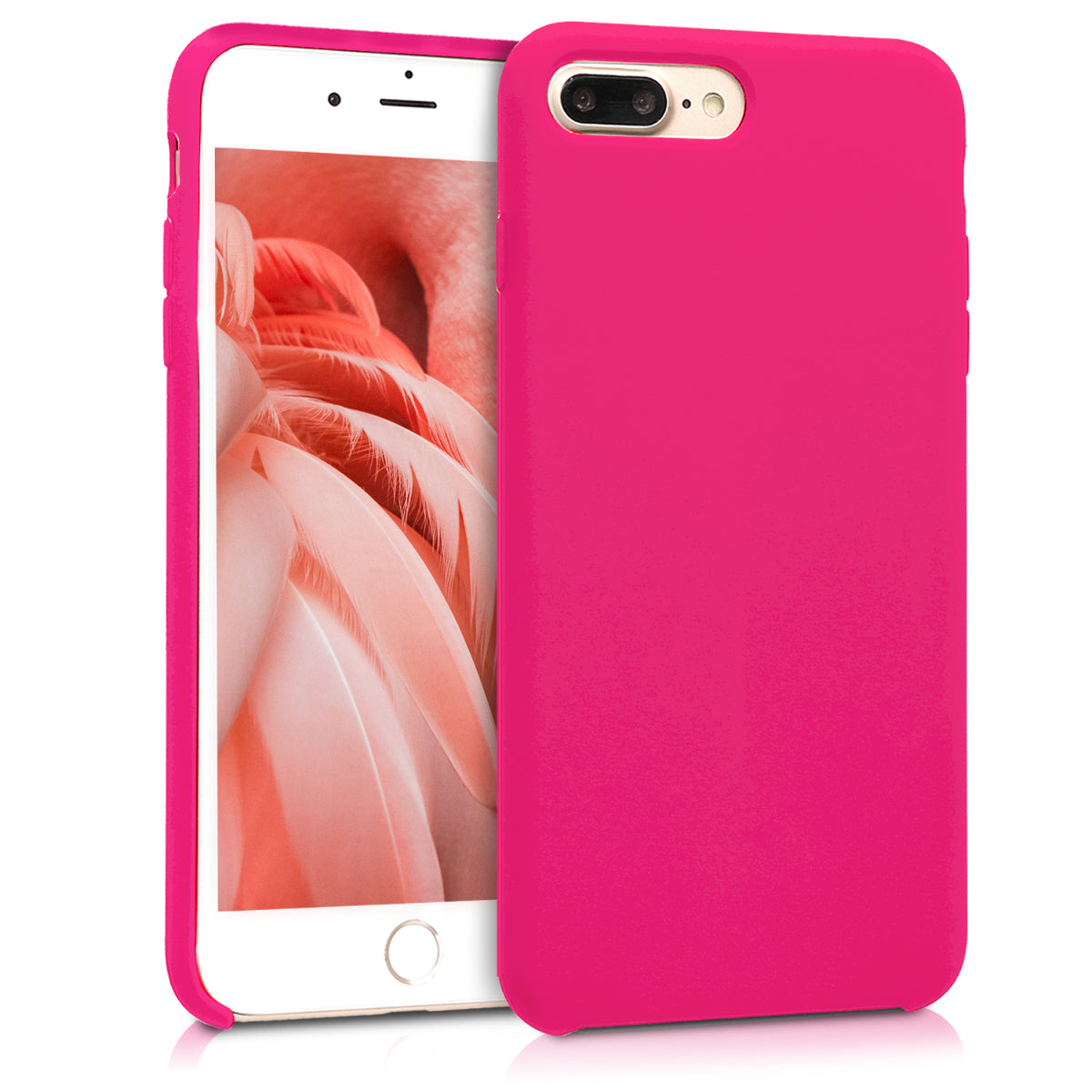 kwmobile Handyhülle für Apple iPhone 7 Plus / iPhone 8 Plus Hülle - Case Silikon - Kabelloses Laden - Schutzhülle Cover