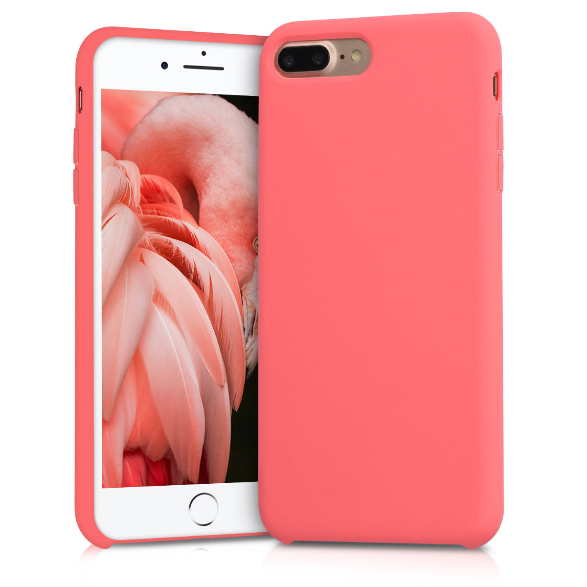 kwmobile Handyhülle für Apple iPhone 7 Plus / iPhone 8 Plus Hülle - Case Silikon - Kabelloses Laden - Schutzhülle Cover