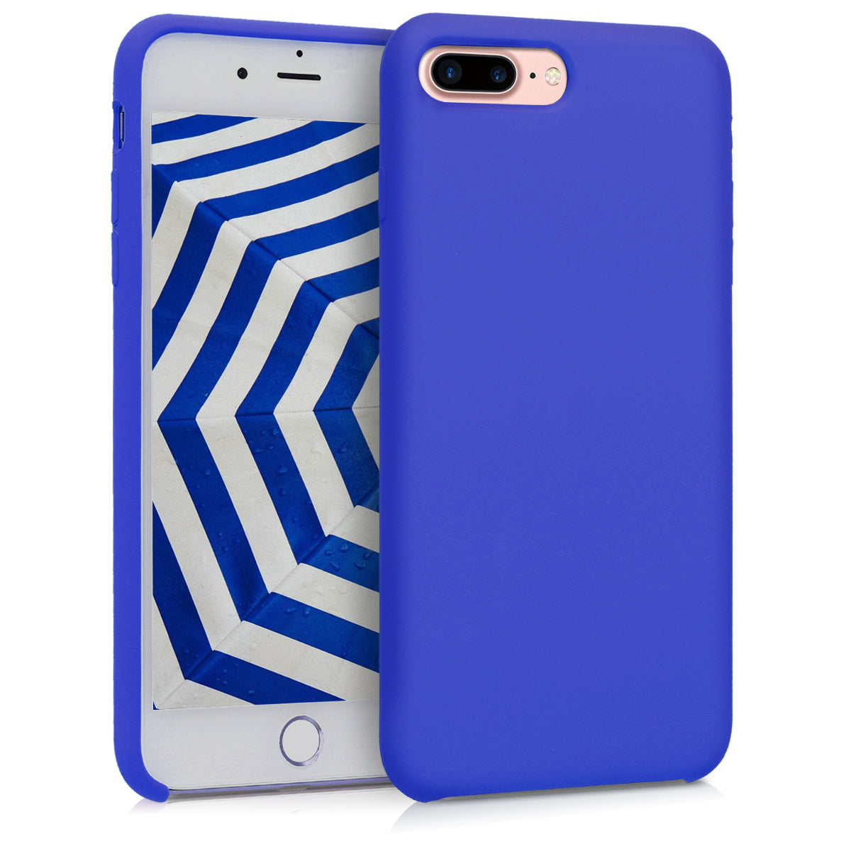 kwmobile Handyhülle für Apple iPhone 7 Plus / iPhone 8 Plus Hülle - Case Silikon - Kabelloses Laden - Schutzhülle Cover