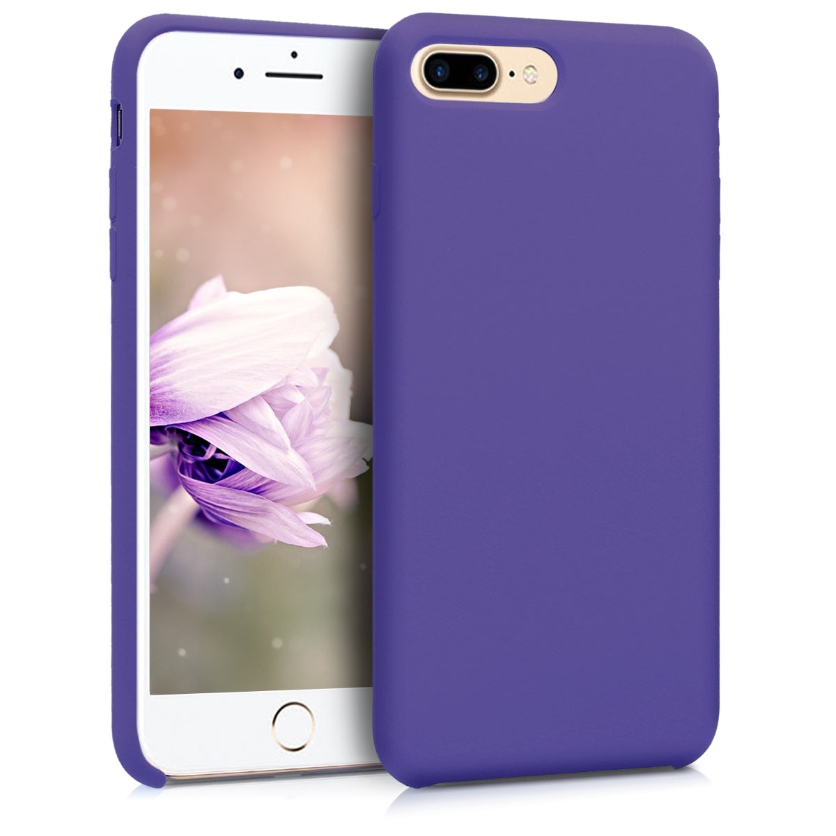 kwmobile Handyhülle für Apple iPhone 7 Plus / iPhone 8 Plus Hülle - Case Silikon - Kabelloses Laden - Schutzhülle Cover