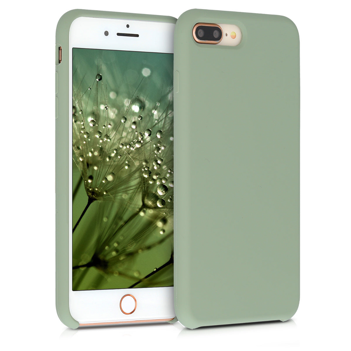 kwmobile Handyhülle für Apple iPhone 7 Plus / iPhone 8 Plus Hülle - Case Silikon - Kabelloses Laden - Schutzhülle Cover