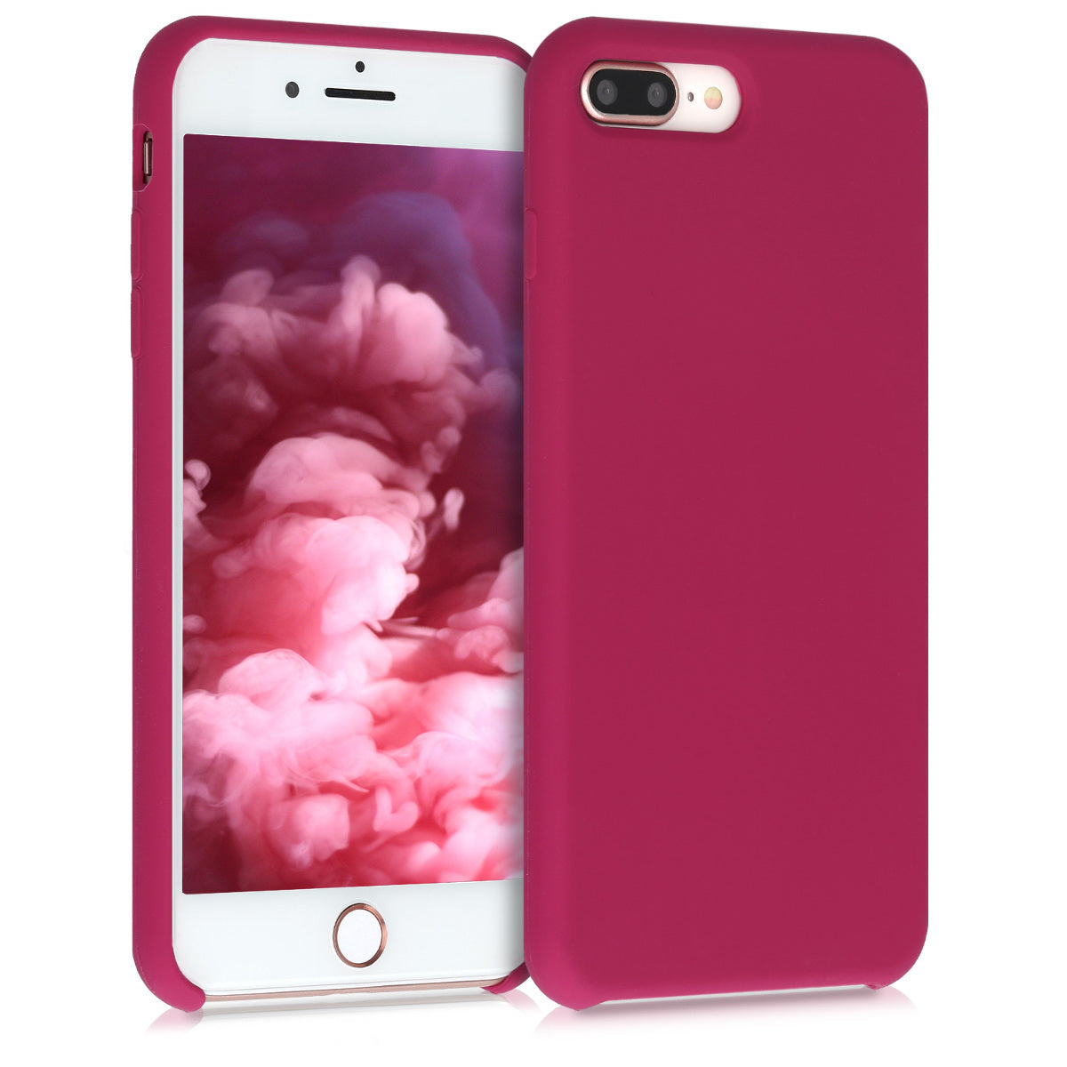 kwmobile Handyhülle für Apple iPhone 7 Plus / iPhone 8 Plus Hülle - Case Silikon - Kabelloses Laden - Schutzhülle Cover