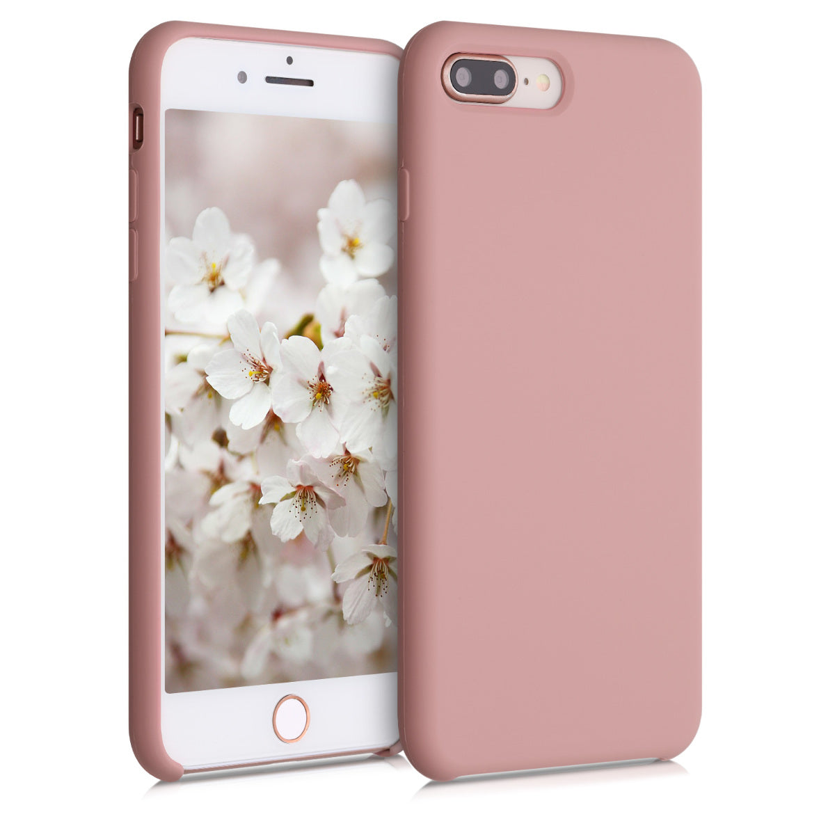 kwmobile Handyhülle für Apple iPhone 7 Plus / iPhone 8 Plus Hülle - Case Silikon - Kabelloses Laden - Schutzhülle Cover