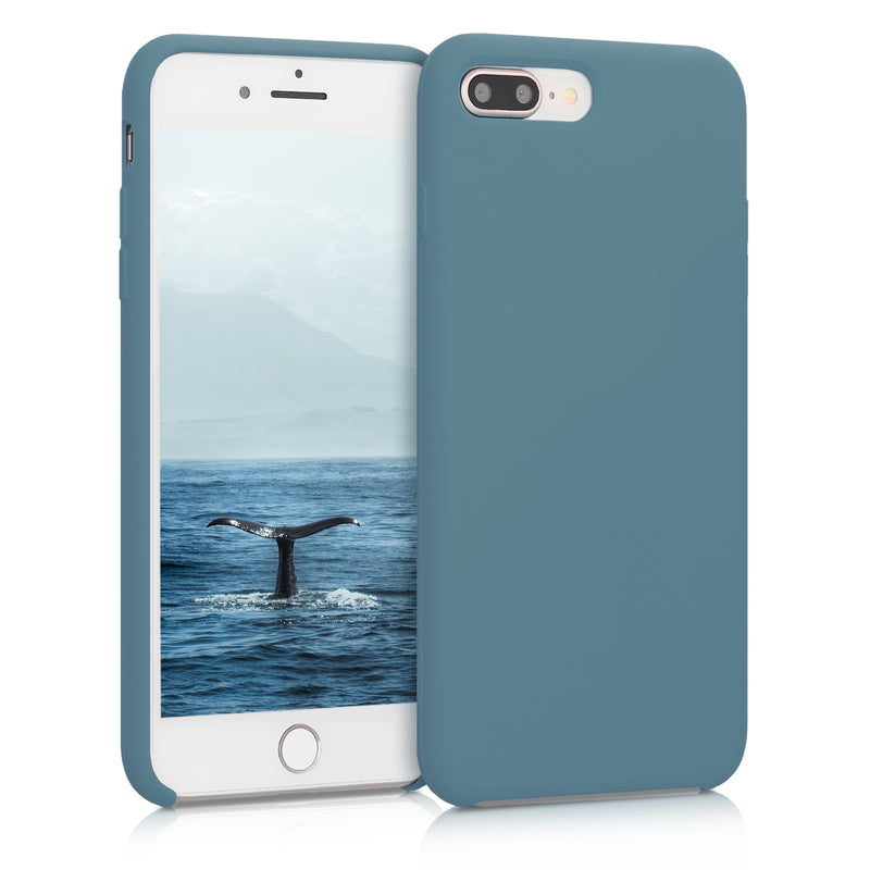 kwmobile Handyhülle für Apple iPhone 7 Plus / iPhone 8 Plus Hülle - Case Silikon - Kabelloses Laden - Schutzhülle Cover