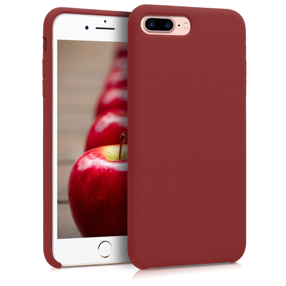 kwmobile Handyhülle für Apple iPhone 7 Plus / iPhone 8 Plus Hülle - Case Silikon - Kabelloses Laden - Schutzhülle Cover