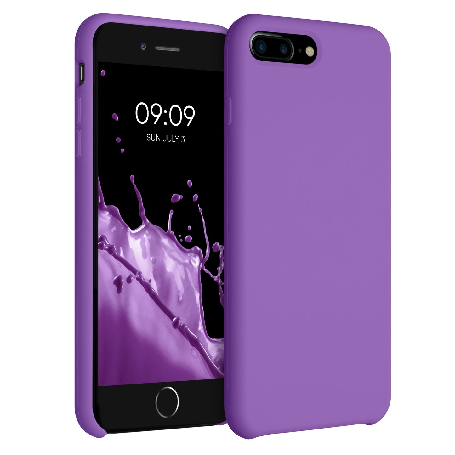 kwmobile Handyhülle für Apple iPhone 7 Plus / iPhone 8 Plus Hülle - Case Silikon - Kabelloses Laden - Schutzhülle Cover