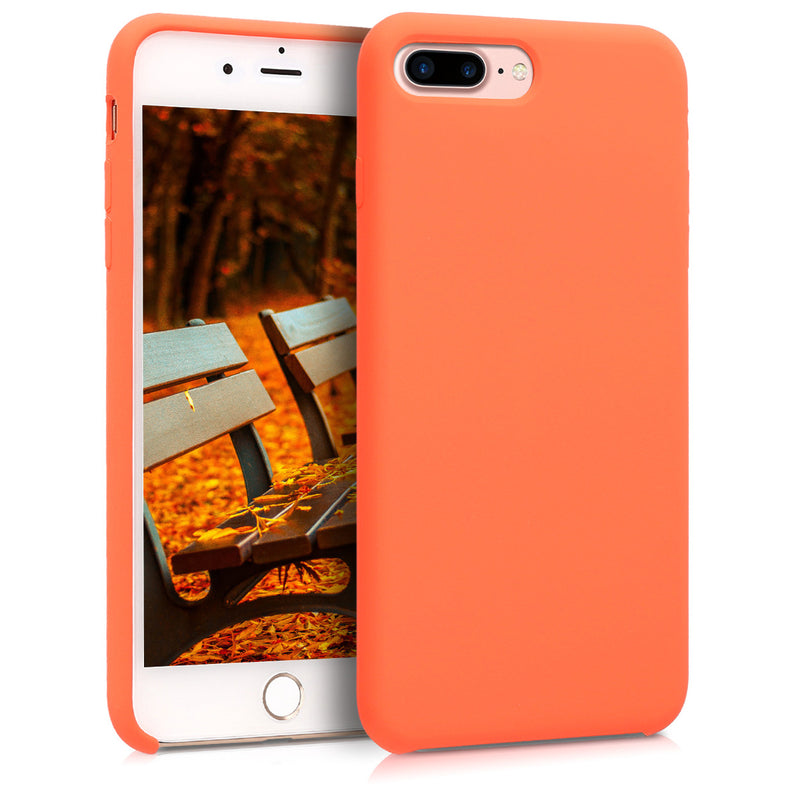 kwmobile Handyhülle für Apple iPhone 7 Plus / iPhone 8 Plus Hülle - Case Silikon - Kabelloses Laden - Schutzhülle Cover