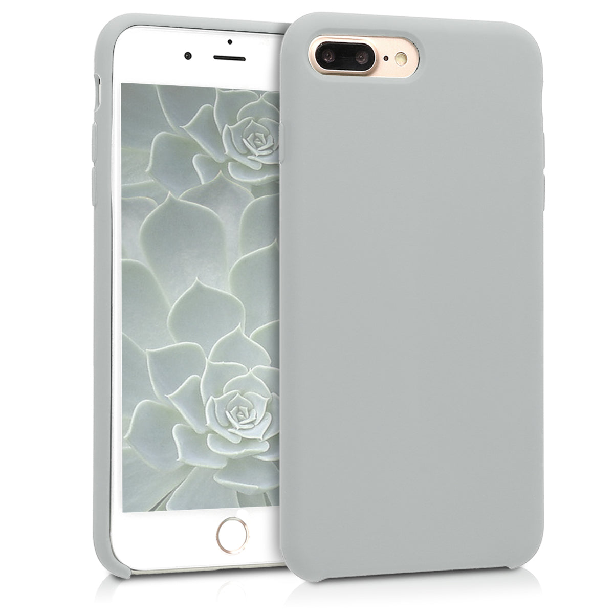 kwmobile Handyhülle für Apple iPhone 7 Plus / iPhone 8 Plus Hülle - Case Silikon - Kabelloses Laden - Schutzhülle Cover