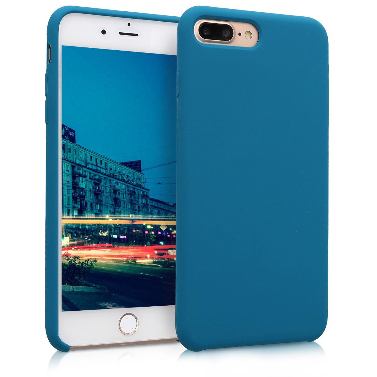 kwmobile Handyhülle für Apple iPhone 7 Plus / iPhone 8 Plus Hülle - Case Silikon - Kabelloses Laden - Schutzhülle Cover