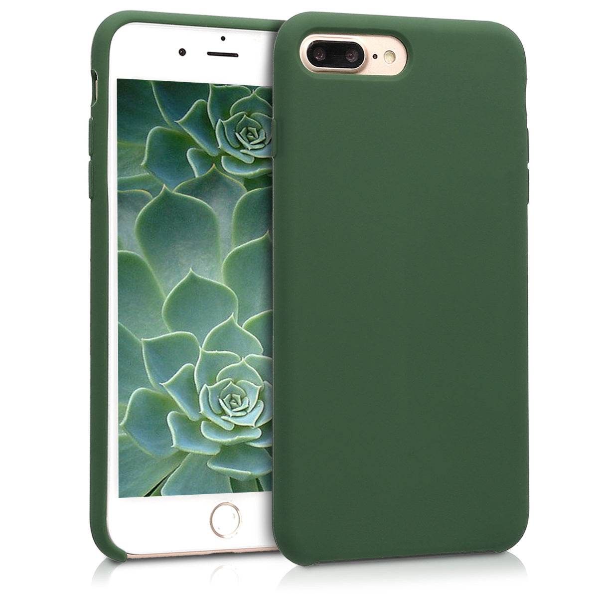 kwmobile Handyhülle für Apple iPhone 7 Plus / iPhone 8 Plus Hülle - Case Silikon - Kabelloses Laden - Schutzhülle Cover