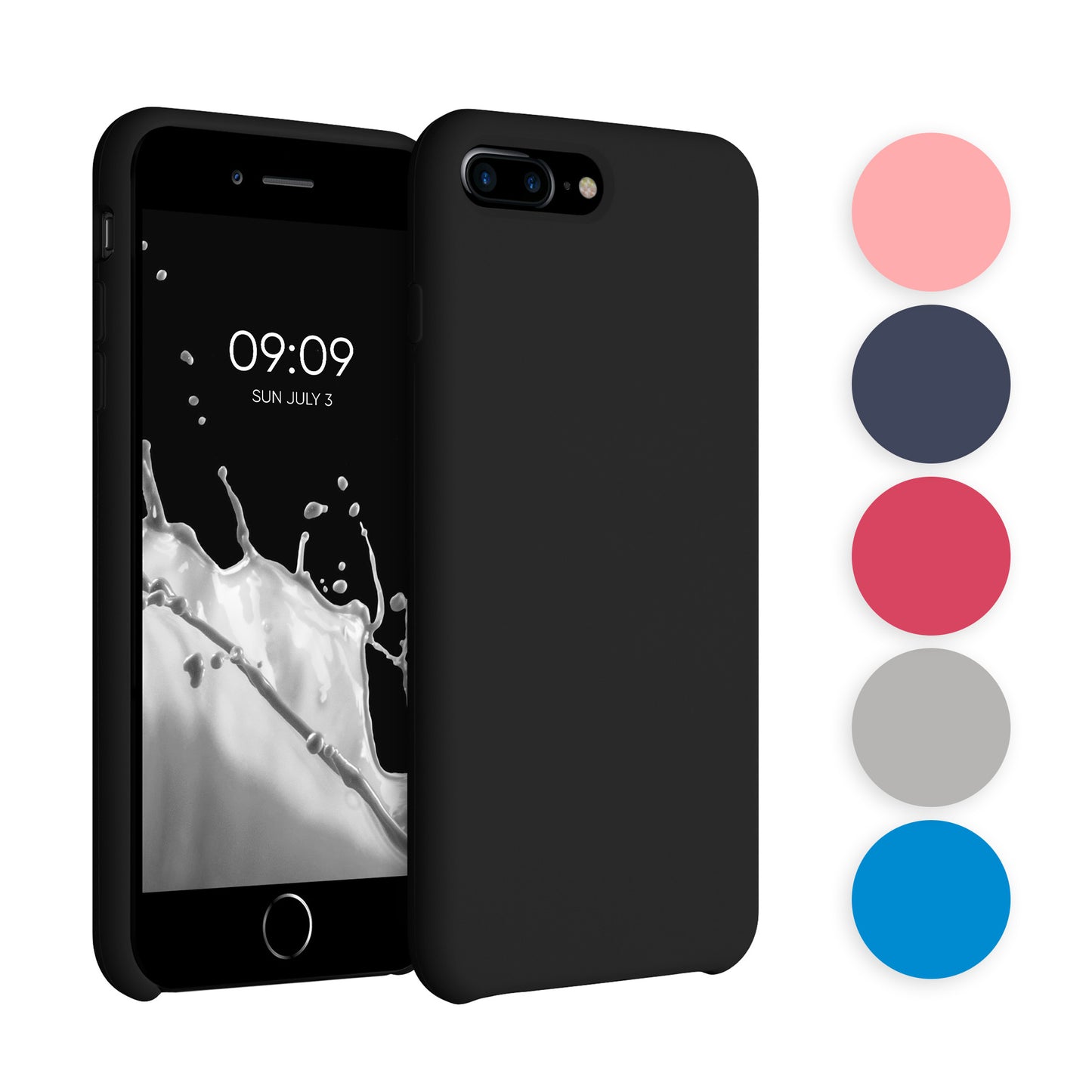 kwmobile Hülle kompatibel mit Apple iPhone 7 Plus / iPhone 8 Plus Hülle - Silikon Handy Case - Handyhülle weiche Oberfläche - kabelloses Laden - Helle Iris Helle Iris  