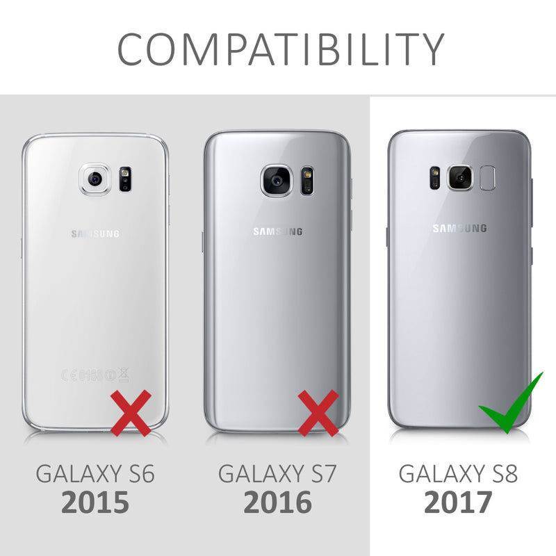 kwmobile Handyhülle für Samsung Galaxy S8 Hülle - Kabelloses Laden - Schutzhülle Cover