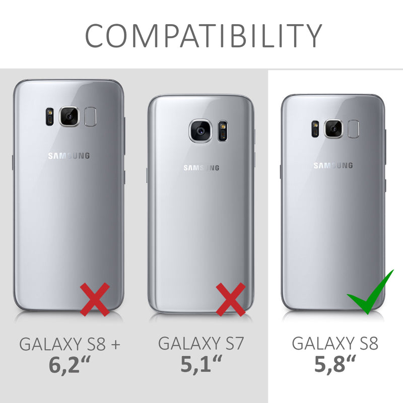 Kunstleder Hülle kompatibel mit Samsung Galaxy S8