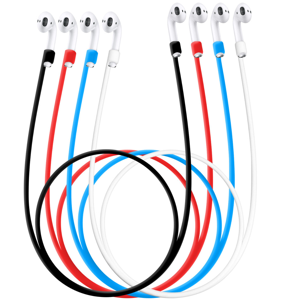 kwmobile Halteband kompatibel mit Apple Airpods 1 / 2 / Pro / 3 Headphones - Kopfhörer Halter Band Strap