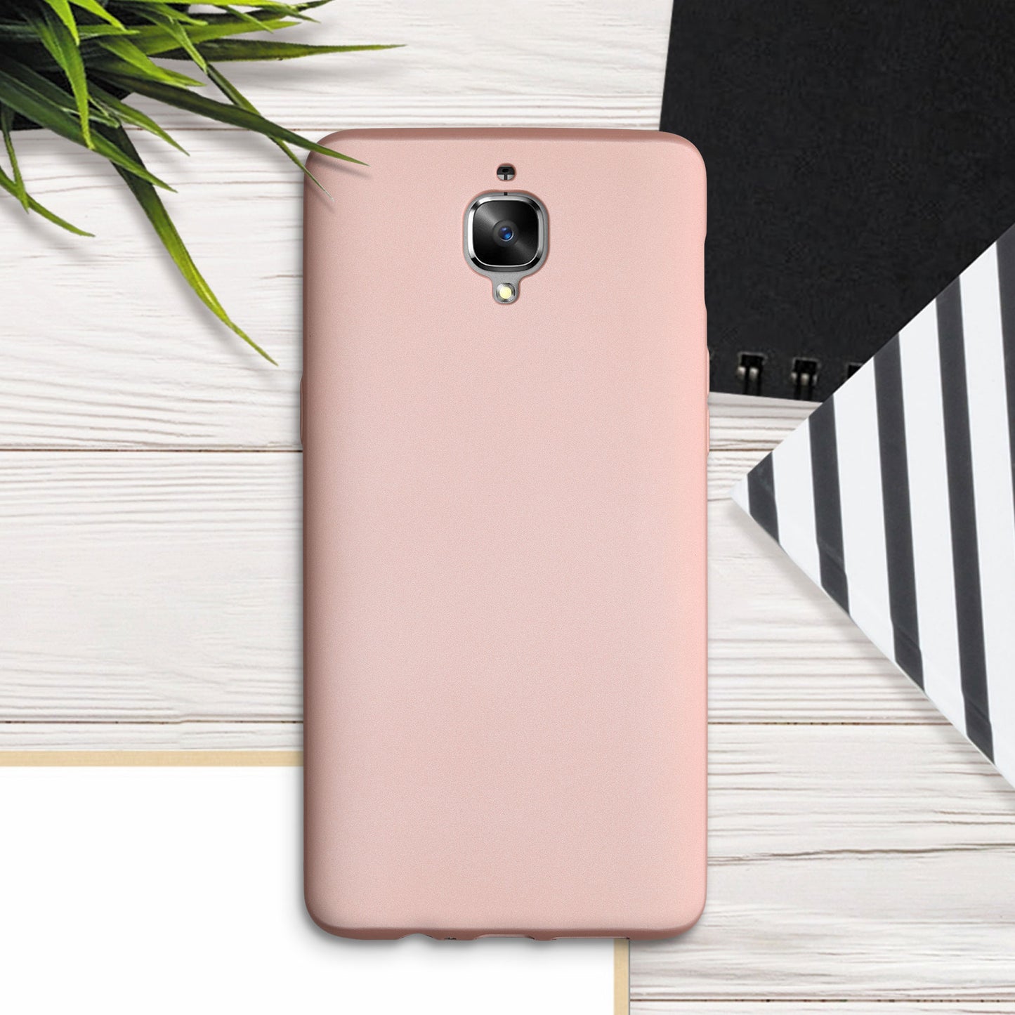 kwmobile Handyhülle für OnePlus 3 / 3T Hülle - Silikon Case metallisch schimmernd - Schutzhülle Cover