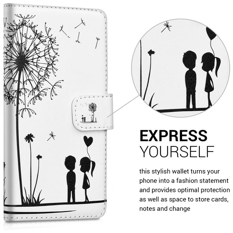 kwmobile Wallet Case kompatibel mit Huawei P10 Lite Hülle - Cover mit Ständer und Kartenfächern