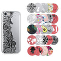kwmobile Case kompatibel mit Apple iPhone SE (2022) / iPhone SE (2020) / iPhone 8 / iPhone 7 - Hülle Silikon transparent Sport Basketball Schwarz Weiß Transparent Schwarz  [dsg26]