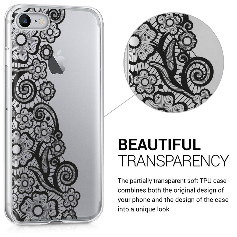 kwmobile Case kompatibel mit Apple iPhone SE (2022) / iPhone SE (2020) / iPhone 8 / iPhone 7 - Hülle Silikon transparent