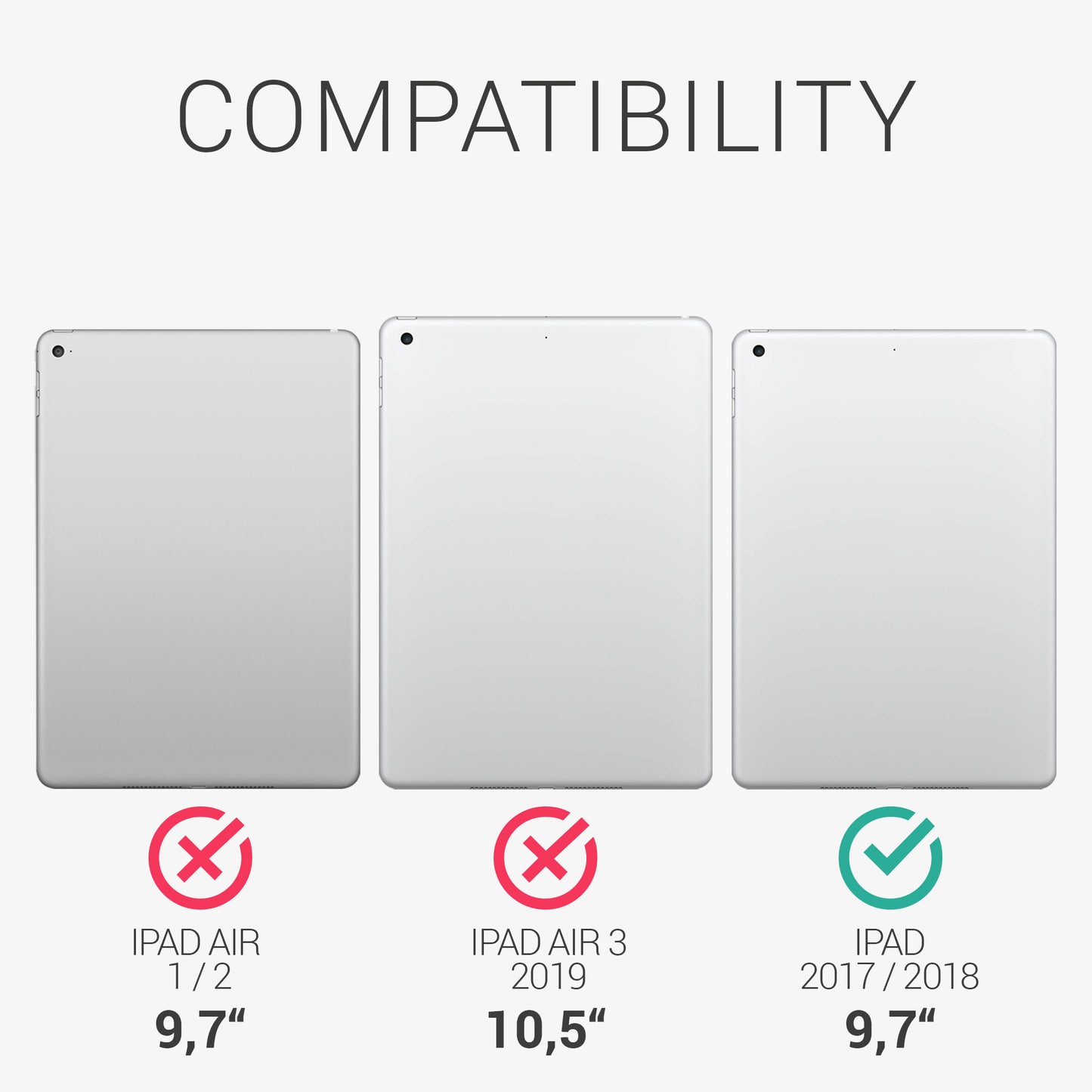 Silikon Hülle kompatibel mit Apple iPad 9.7 (2017 / 2018)
