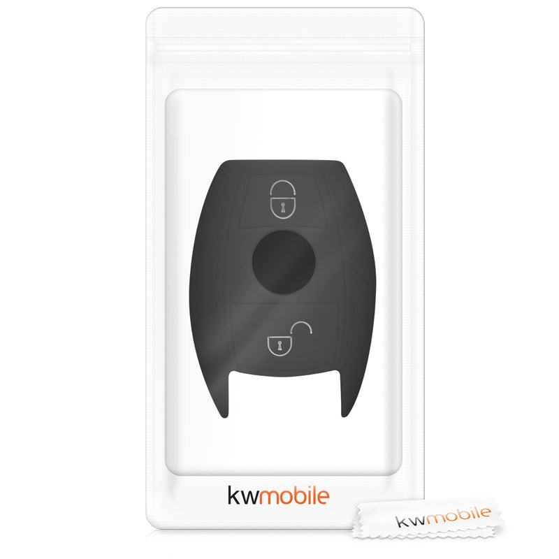 kwmobile Autoschlüssel Hülle kompatibel mit Mercedes Benz 2-Tasten Autoschlüssel (nur Keyless Go)