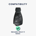 kwmobile Autoschlüssel Hülle kompatibel mit Mercedes Benz 2-3-Tasten Autoschlüssel - Schlüsselhülle