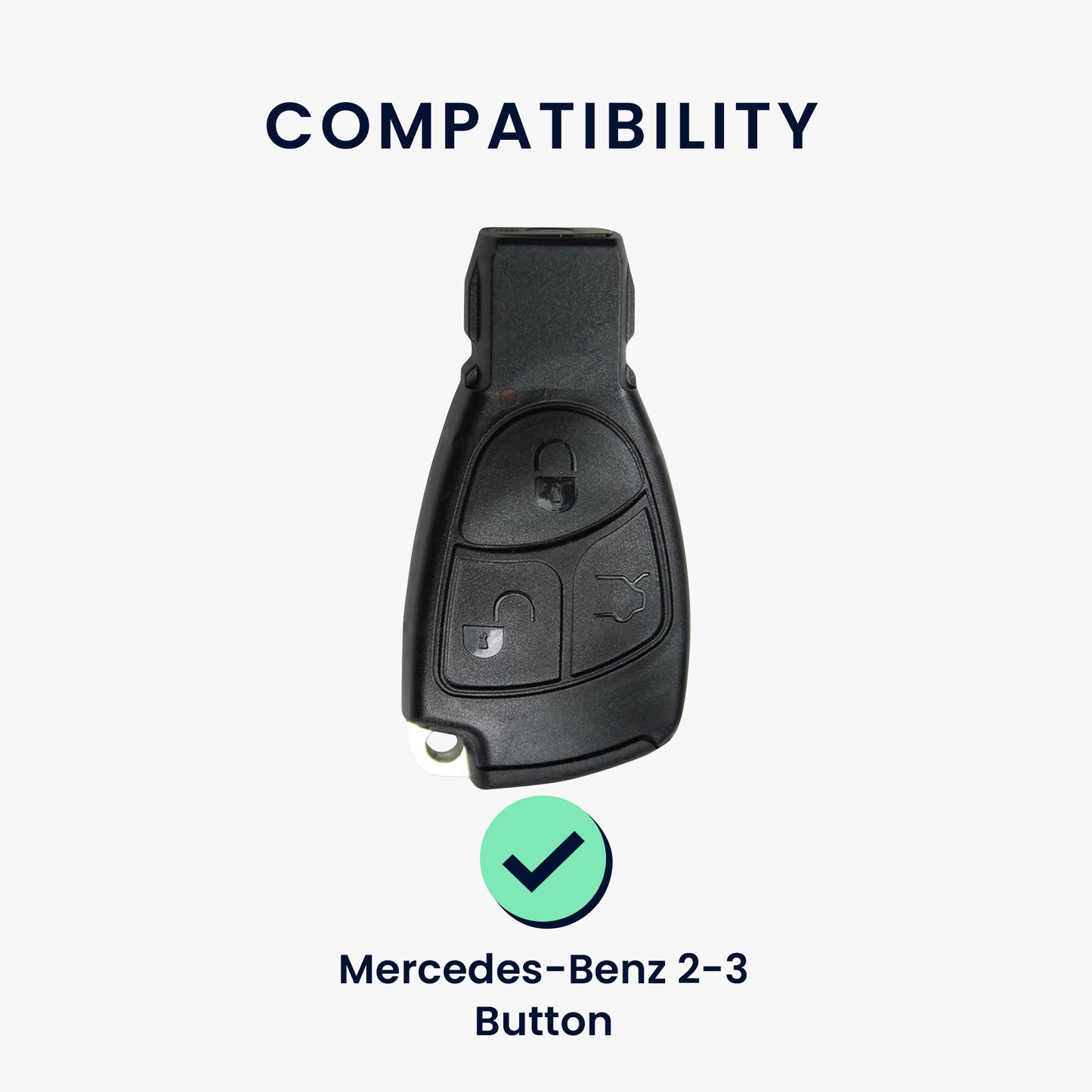 kwmobile Autoschlüssel Hülle kompatibel mit Mercedes Benz 2-3-Tasten Autoschlüssel - Schlüsselhülle