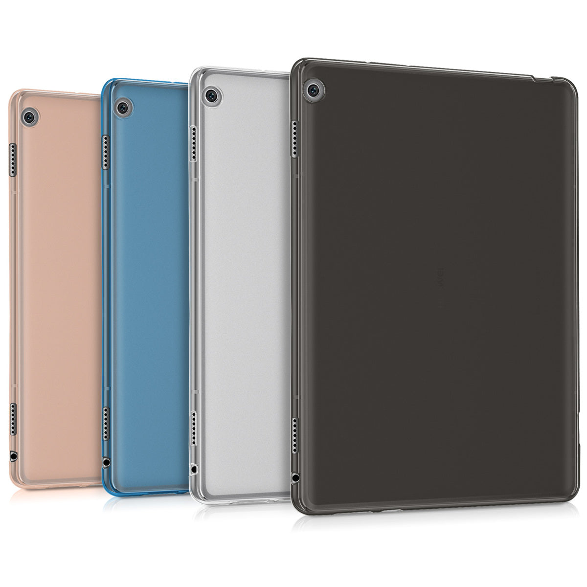 kwmobile Hülle kompatibel mit Huawei MediaPad M3 Lite 10 Hülle - weiches TPU Silikon Case transparent - Tablet Cover Transparent Transparent  