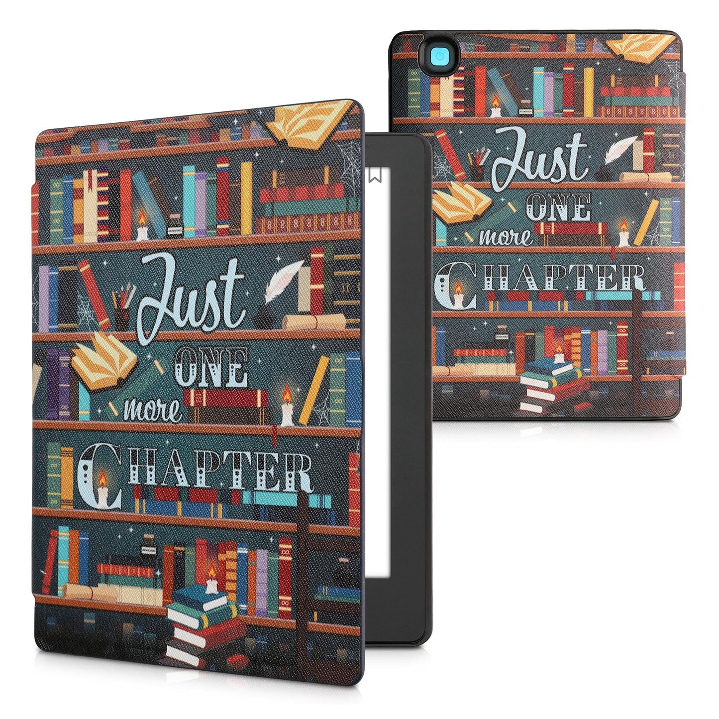 kwmobile Schutzhülle für Kobo Aura H2O Edition 2 Hülle - eReader Flip Case mit Auto Sleep Funktion - Eule Schlaf